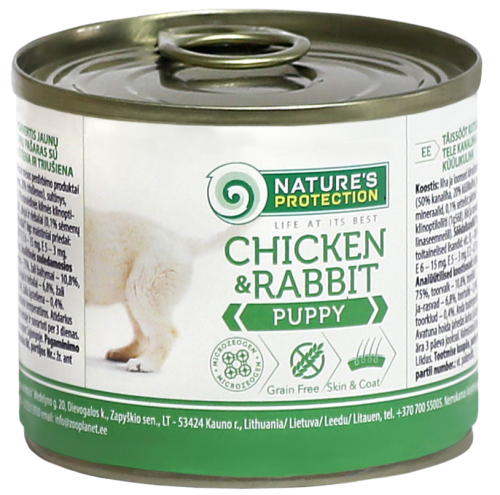 【Nature's Protection】 全天然狗罐頭（兔肉+雞肉）200g