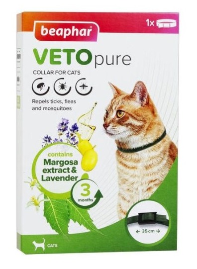 【Beaphar】防蚊、蜱、虱3合1頸帶 Veto Pure Bio Collar (貓用)