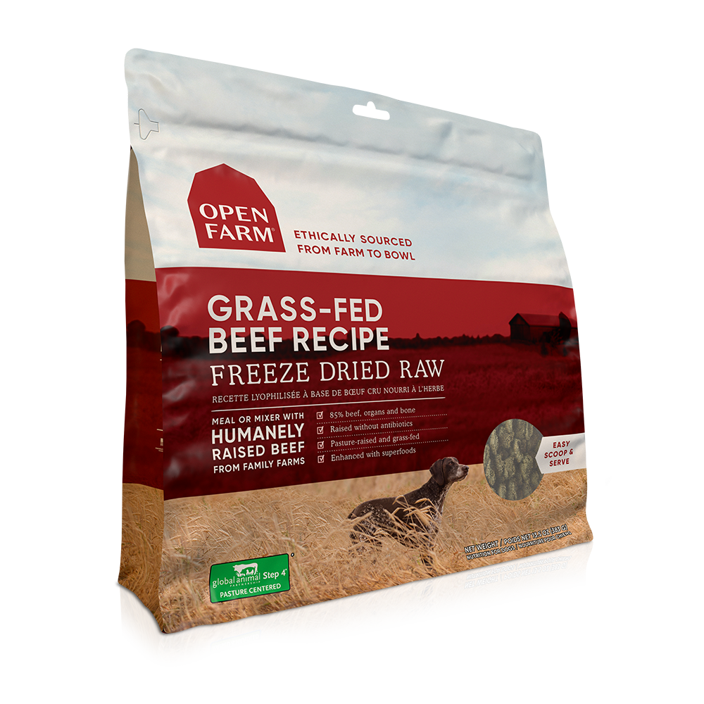 【Open Farm】冷凍脫水草飼牛肉生肉狗糧 (13.5oz)