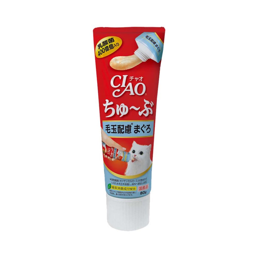 【CIAO】乳酸菌吞拿魚化毛球醬 (80g) 牙膏裝