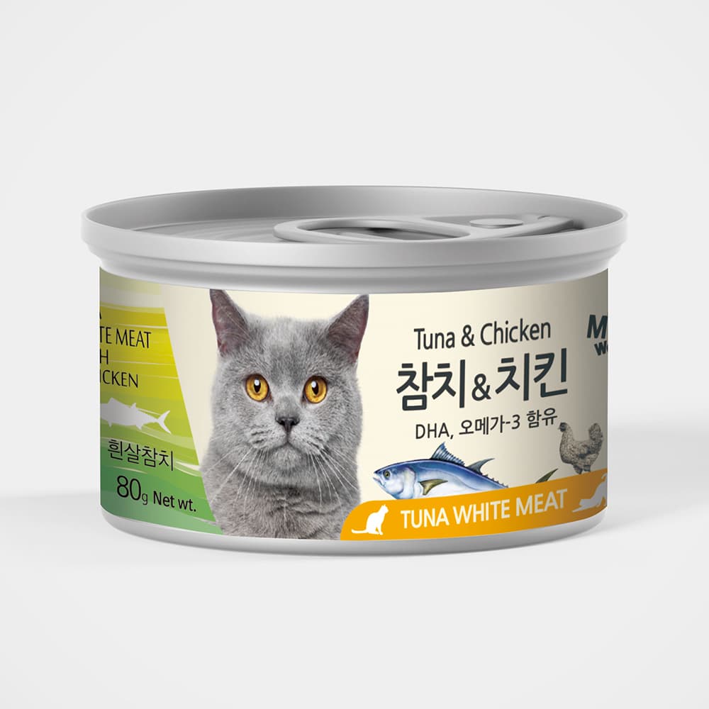 【Meowow】白吞拿魚 鮮嫩雞肉貓湯罐 80g