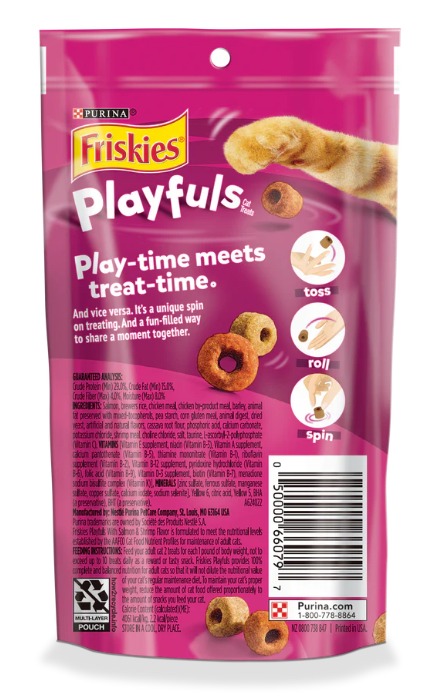 【Friskies】美國喜躍Playfuls 三文魚及蝦味貓小食 (60g)