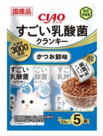 【CIAO】勁量乳酸菌夾心乾糧 - 鰹魚 (22g x 5)
