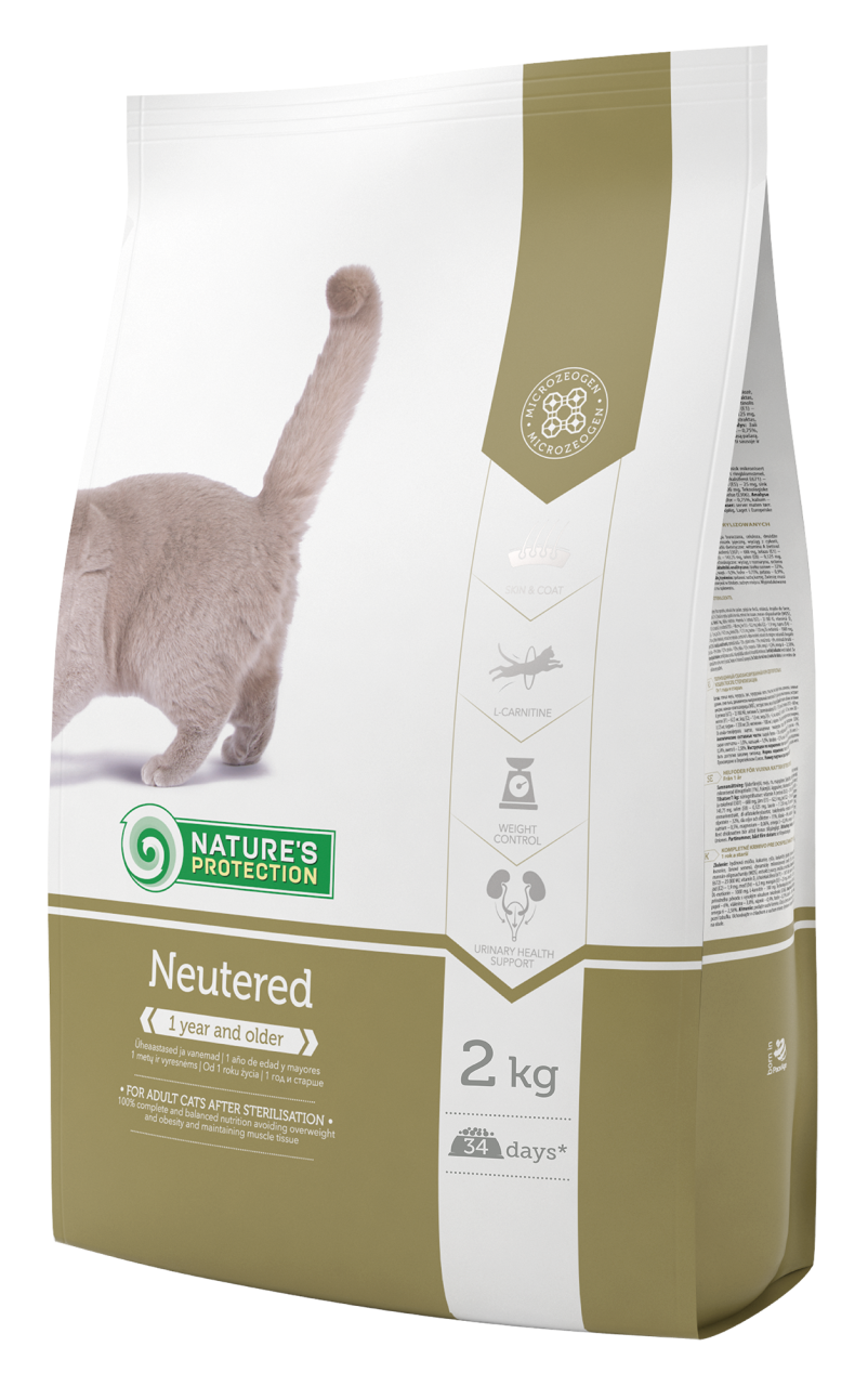 【Nature's Protection】Sterilised 绝育低脂減肥成貓粮 2Kg/7Kg